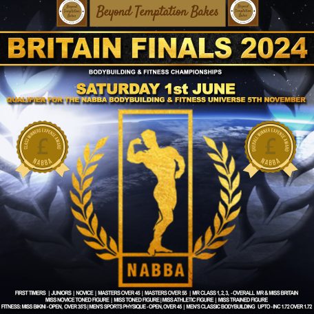 show poster for nabba britain finals 2024